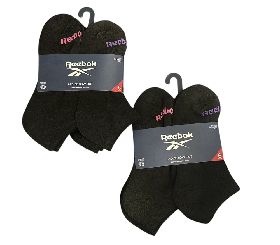 Calcetines Reebok Para Mujer No Show Atléticos Transpirables Corte Bajo Acolchados Talla 4-10w 6pk Foto 2 de 2