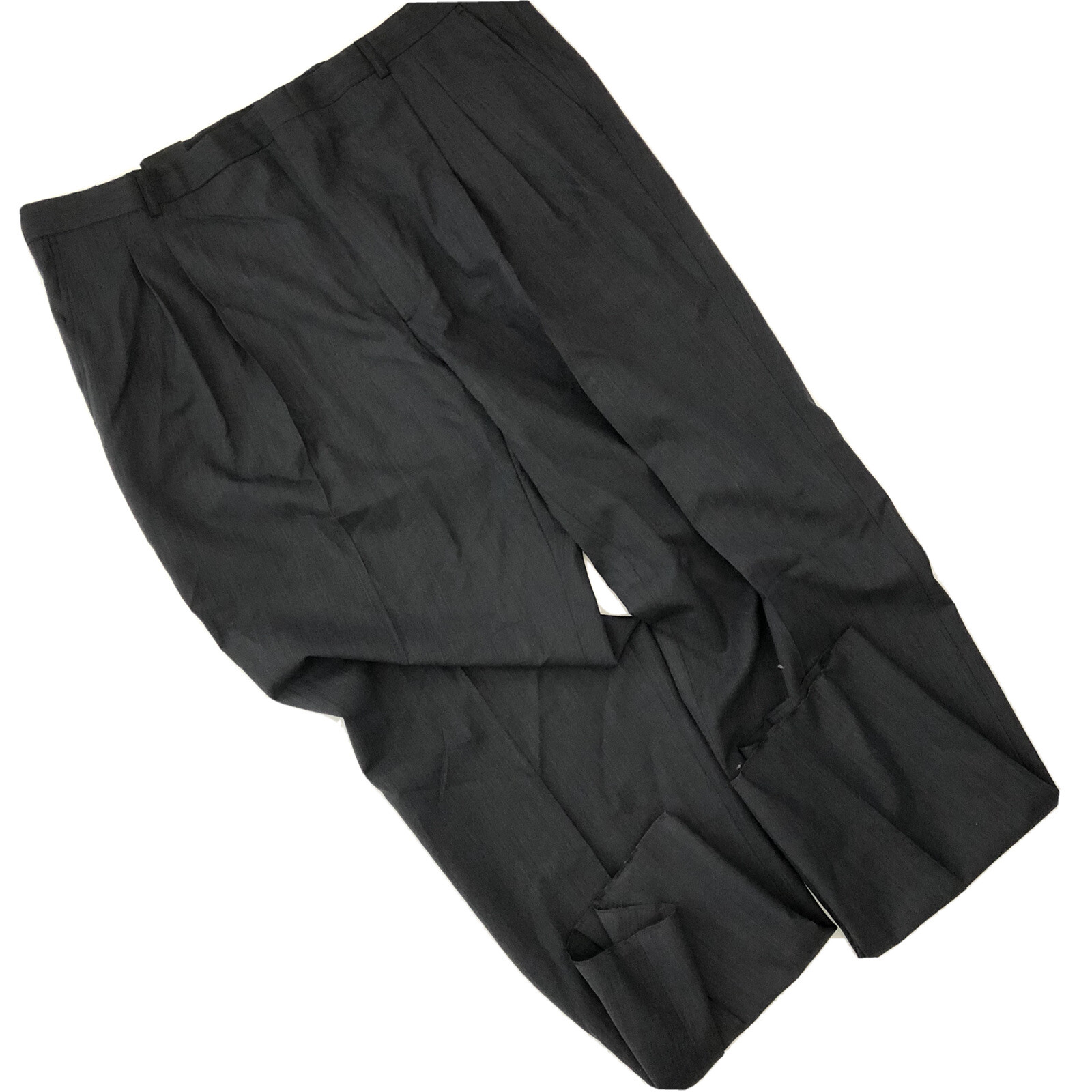 New DOC & AMELIA PREMIER GRAY Mens Pleated Dress Pants Unfinished Size