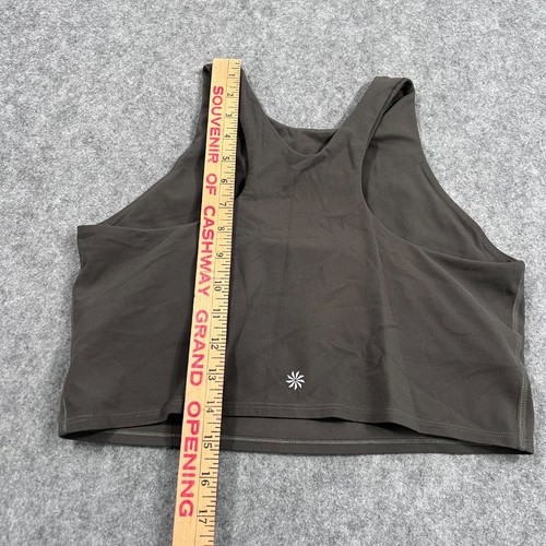 Athleta olivgrünes Conscious bauchfreies BH Activewear Tanktop Damen Größe Large - Bild 3 von 4