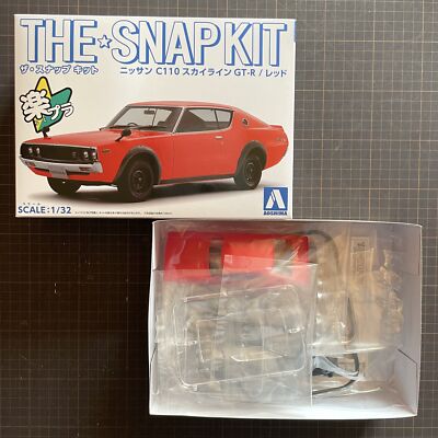 AOSHIMA 1/32 SNAP KIT No.18-C NISSAN C110 SKYLINE GT-R RED Model
