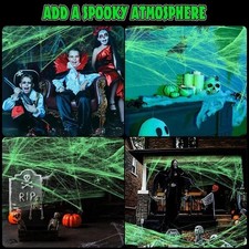 Halloween Spider Web Glow In The Dark Stretchy Cobweb Party Decoration
