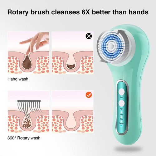 Portable Electric Makeup Remover Blackhead Remover Facial Cleanser With 5 Heads - Picture 5 of 19