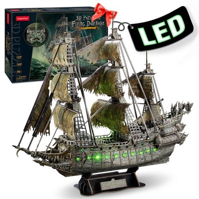 CubicFun 3D Puzzles for Adults Green LED 26.5'' L x 10.2'' W x 25.1'' H,