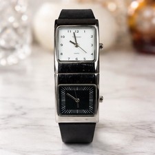 Vernier Ladies Dual Dial Quartz Watch Black &...