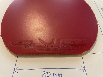 Yasaka Rigan Spin Rot 2,0mm Akzeptabel Made in Germany Tischtennisbeläge