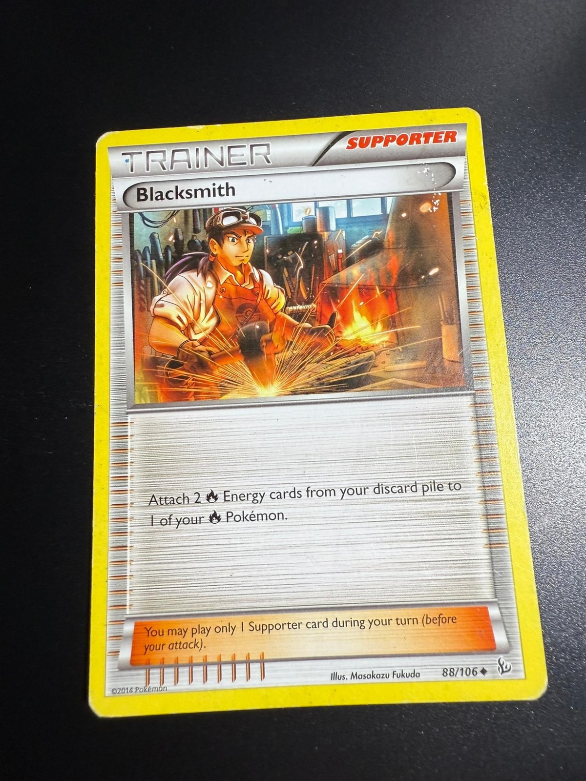 BLACKSMITH 88/106 UNCOMMON FLASHFIRE POKEMON HEAVILY PLAYED
