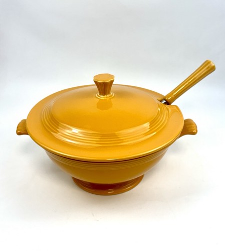 🌟 Fiestaware 75th Anniversary Marigold Soup Tureen with Lid & Ladle