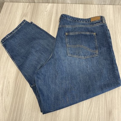 Fat Face Mid Blue Barrel Leg Zip Fly Denim Jeans Gr. 22 Regular PS