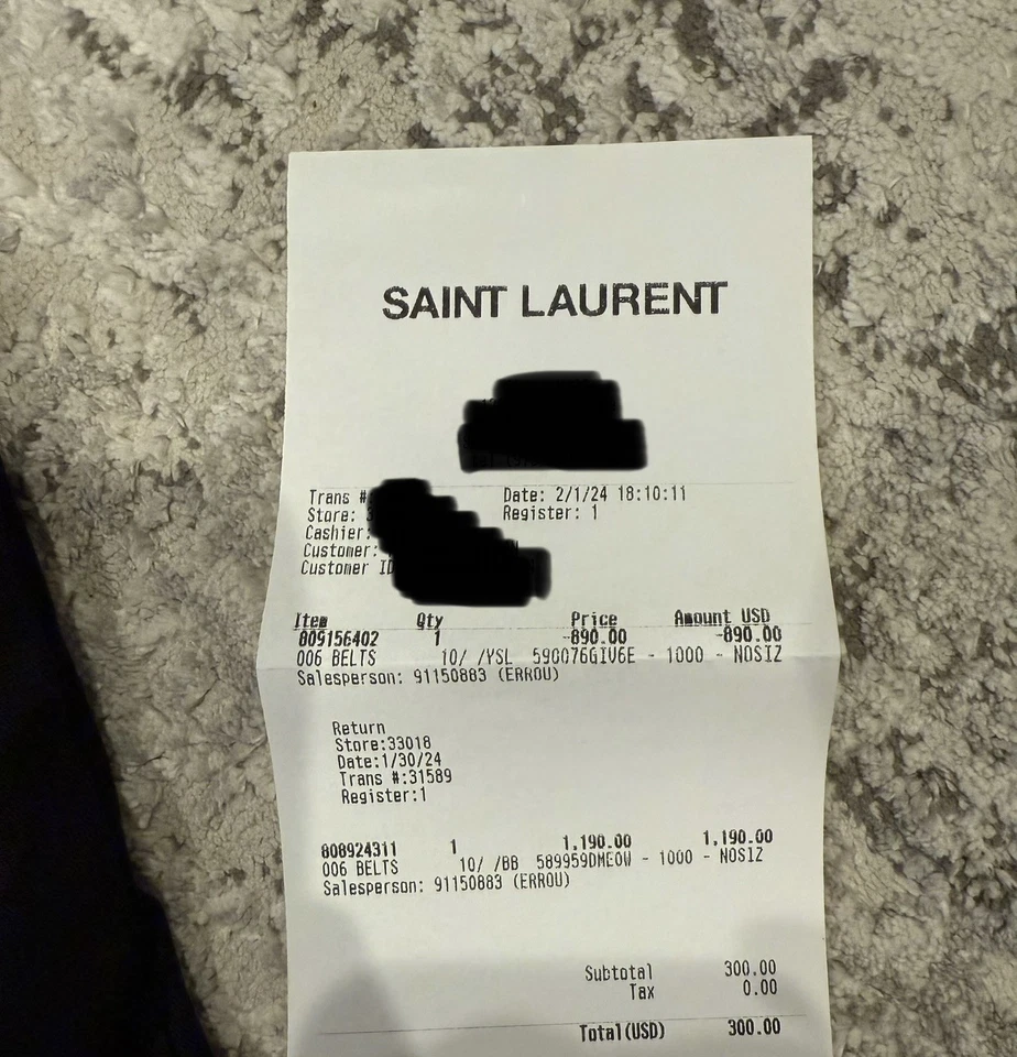 SAINT LAURENT YSL Cassandre Grano De Poudre Cuero Cinturón Bolso Cartera Riñonera Foto 4 de 4