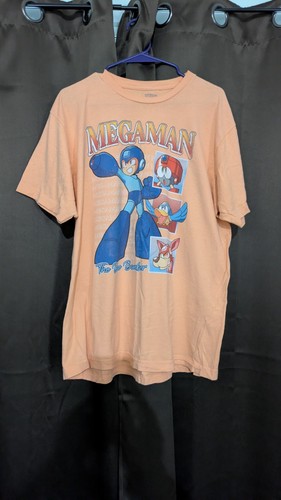 MegaMan American Classics Orange Short Sleeve T-Shirt XL Gamer