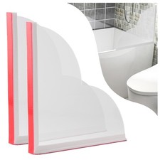 2 Pack Large Shower Splash Guard for Walk in Shower, Upgrade 9.25 x 9.25 In B...