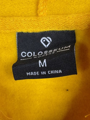 Sudadera con capucha ligera de media cremallera Iowa Hawkeyes dorada/negra Coliseo para mujer talla M - Imagen 3 de 9