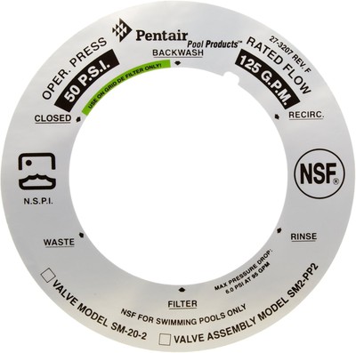 Pentair Label 2In Position De Ph Valve 273207