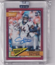 Courtland Sutton 2018 Panini Honors Red Classics Prizm Rc Auto (7/15)