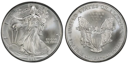 1994 Silver Eagle  ~  Rare Date ~ Uncirculated Strike