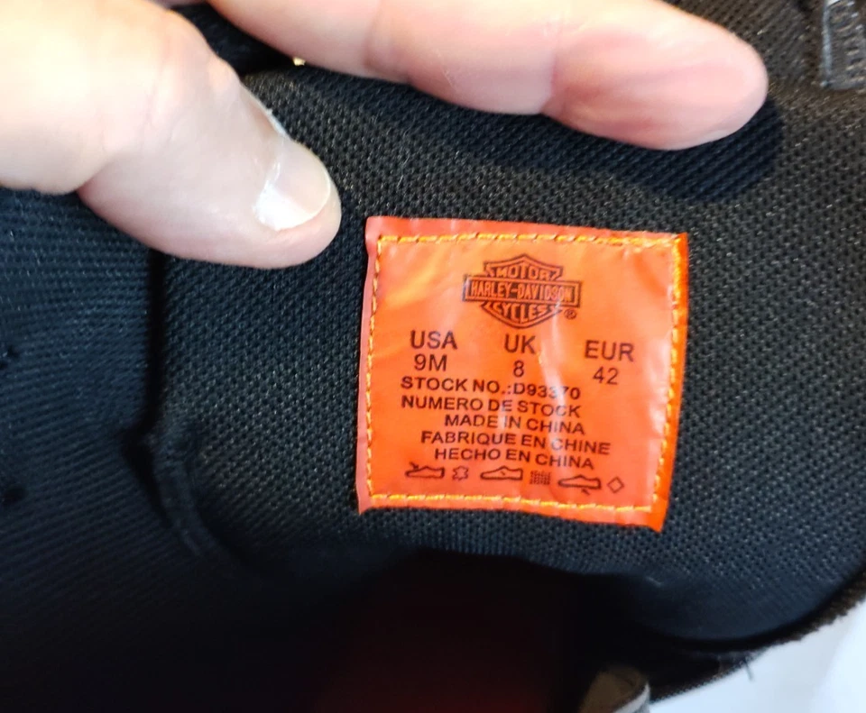 NEW Harley-Davidson Boxbury D93370 Men's Sz 9 M Motorcycle Black Boots Zip - Image 4 of 4