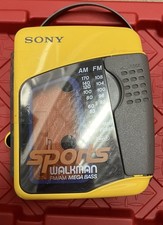 Sony Walkman WM-FS397 Yellow FM/AM Cassette Player Mega Bass w/ headphones