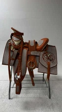 Charro Saddle – Tan Leather “El Águila Noble” Edition (15.5”)