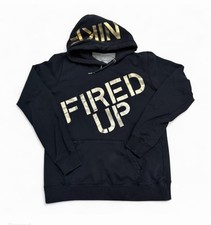 Nike Youth Hoodie -  Fired Up  Black  Gold - Size L Large Sweatshirt