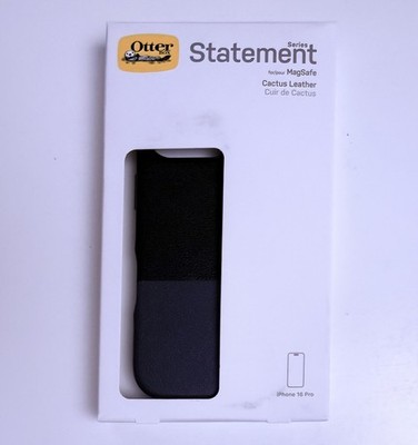 OtterBox Statement Series Case iPhone 16 Pro Cactus Leather MagSafe Black