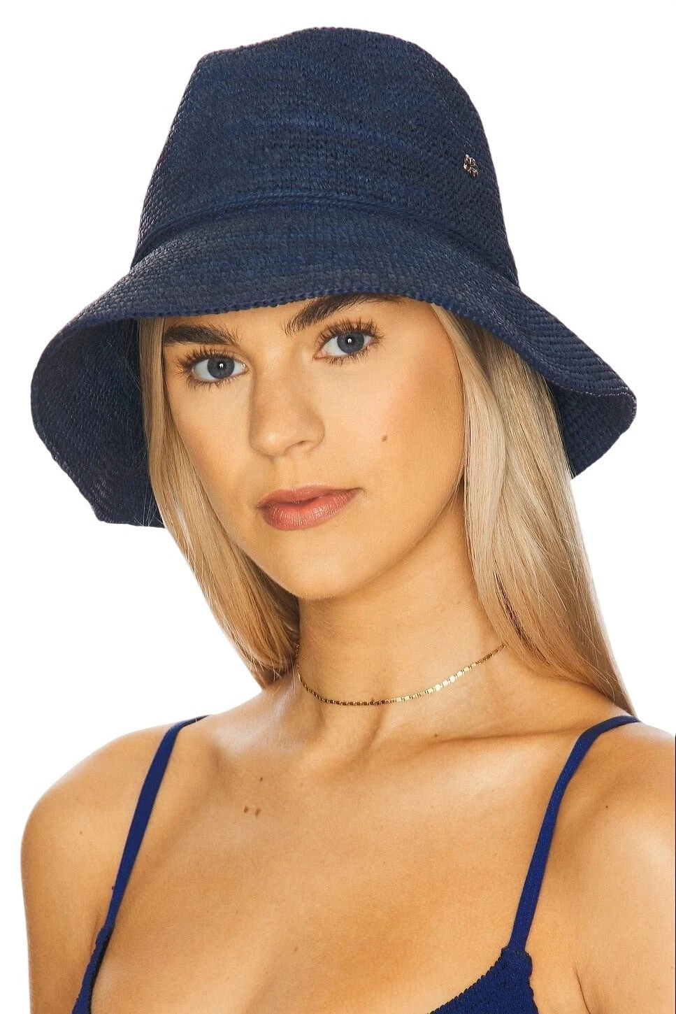 florabella Dylan Bucket Hat in Mdinight Navy One Size New Womens Bucket Sun