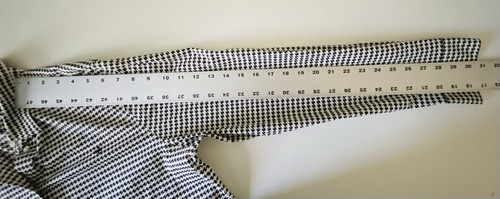 Ralph Lauren Hahnentritt Bluse XL schwarz weiß Knopfleiste bügelfrei Stretch - Bild 13 von 15