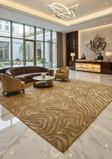 Hand Tufted Abstract Wool Rug Modern Geometric Scandinavian Carpet Living Room