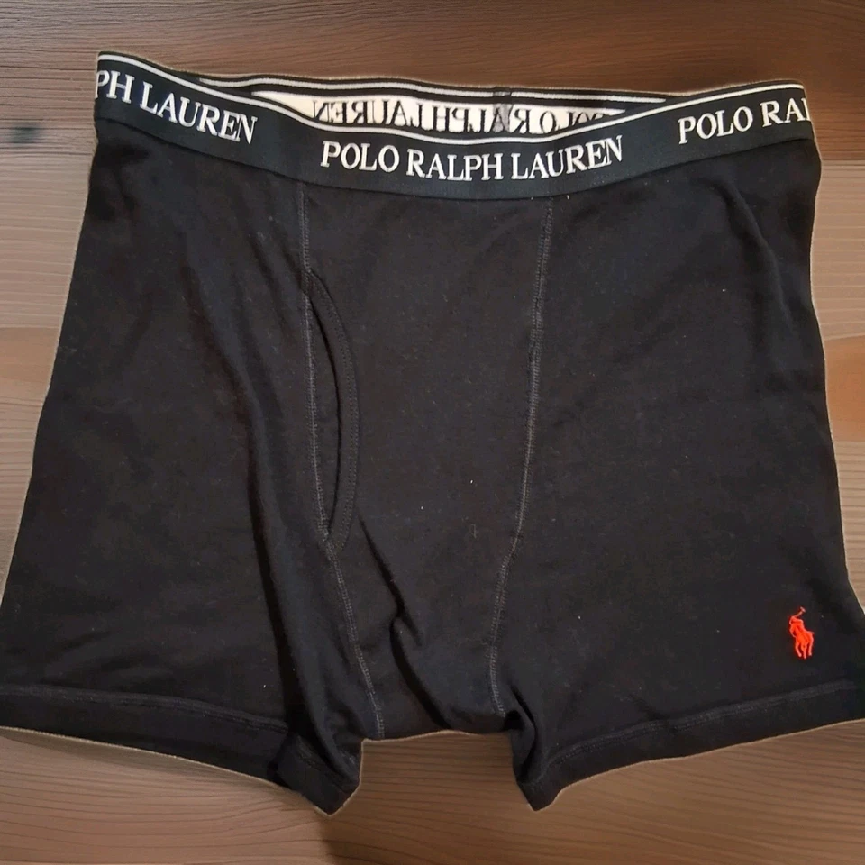 NUEVO Ralph Lauren Polo Boxer Calzoncillos Paquete de 3 Rojo Negro XL Foto 2 de 3