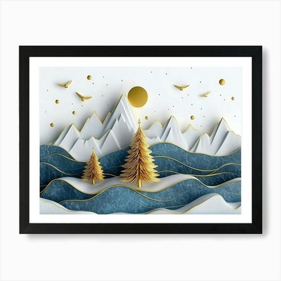 3d Paper Art 4 Art Print Framed Wall Art Poster Canvas Print Picture
