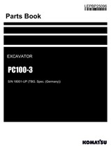 Manuale catalogo ricambi escavatore Komatsu PC100-3