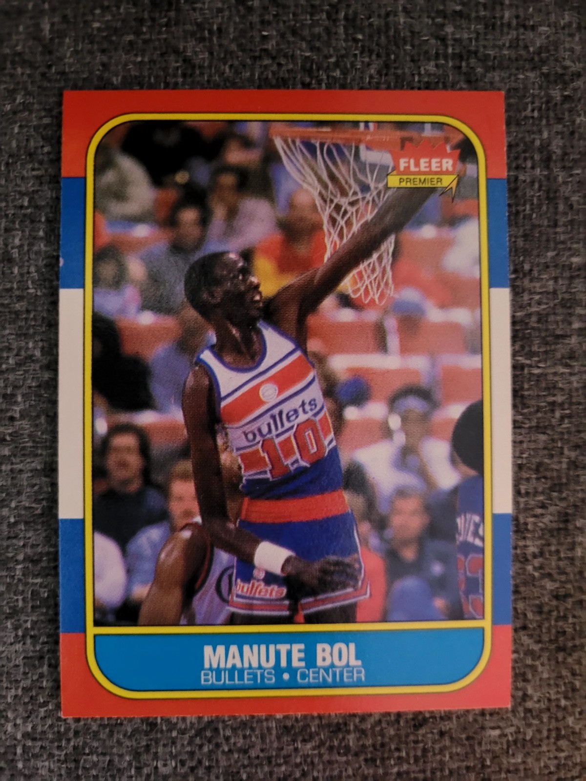 1986-87 FLEER #12 MANUTE BOL RC WASHINGTON BULLETS