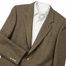 Jos A Bank Executive Collection Wool Sport Coat Blazer Men 42 L Brown Tweed Prep