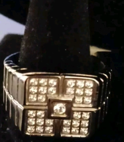 4 Squared Diamond Ring - image 1