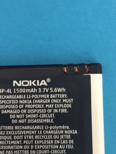 BATTERIE ORIGINE NOKIA BP-4L 1500mAh 3,7V 5,6Wh LI-POLYMER GENUINE BATTERY - Photo 4 sur 6