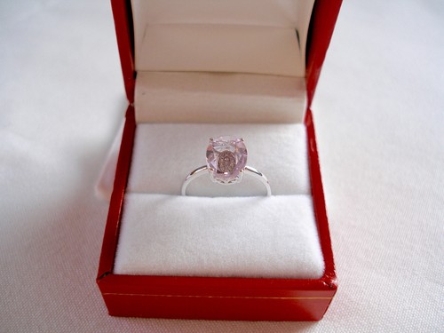 VIDA- 1.75 Ct. Amethyst Solitaire with Diamond 14k White Gold Ring - Picture 11 of 11