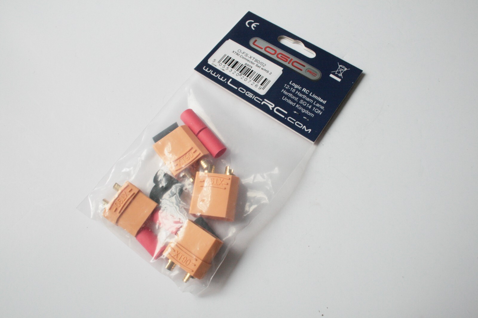 Logic RC XT90 Connector Male & Female Set with Heat Shrink 2 Pairs O-FS-XT90/02