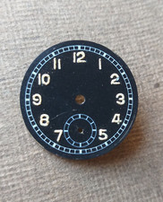 Vintage Swiss Black Military Dial 24mm