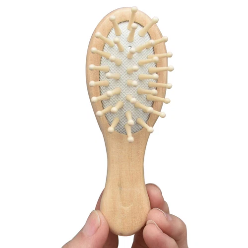 Cepillo de viaje de bambú natural cepillo para peinar peine pequeño portátil - Imagen 1 de 11
