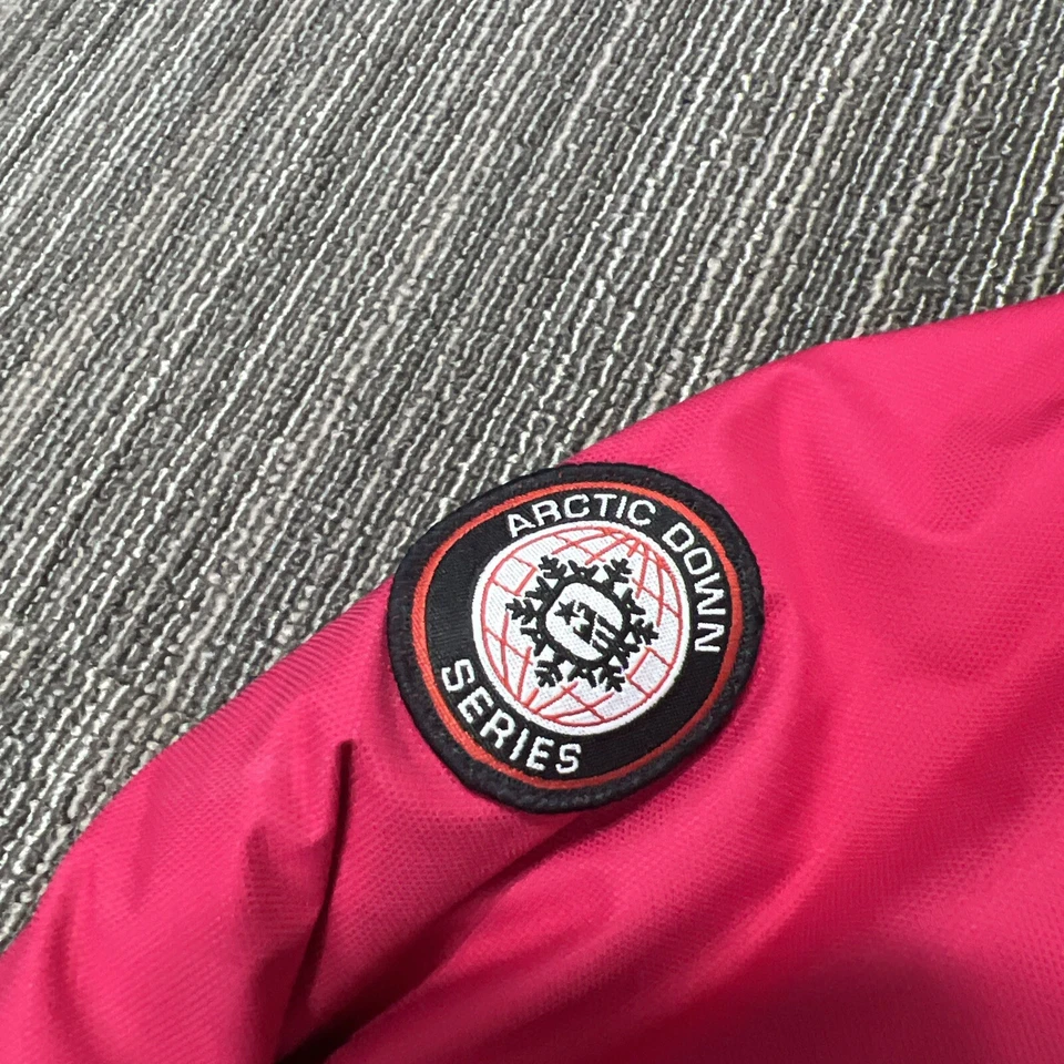 Chaqueta de esquí Free Country Arctic Down Series para mujer grande rosa imitación piel con capucha Foto 4 de 4