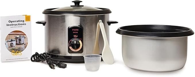 Pars Automatic Persian 20 cup Rice Cooker -Tahdig Rice Maker Perfect Rice Crust 