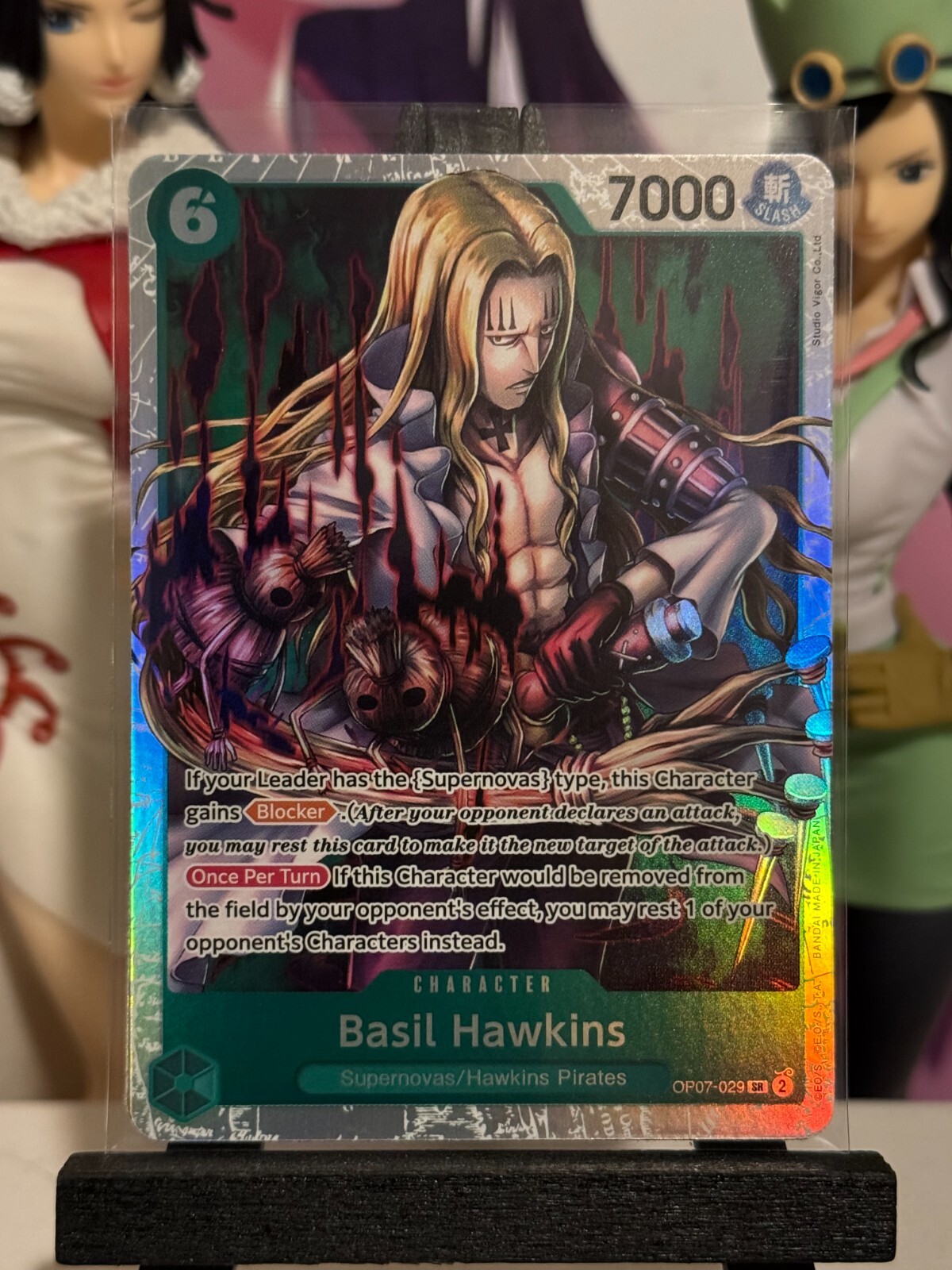 One Piece CG 4 Basil Hawkins OP07-029 500 años en el futuro ¡Súper raro!