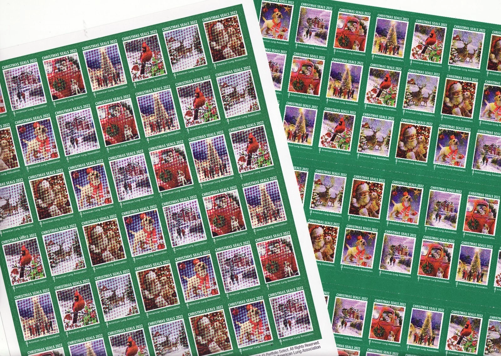     2022 ALA National Design U.S. Christmas Seals Sheet Collection