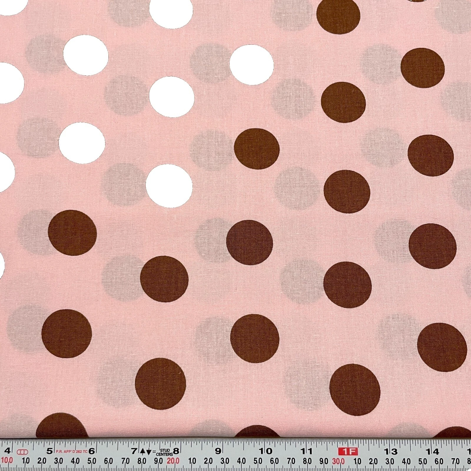 Cotton Polka Dot Brown Craft Fabrics