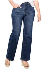 Belle Boho by Kim Gravel Women's Crosshatch Relaxed Jean Midnight