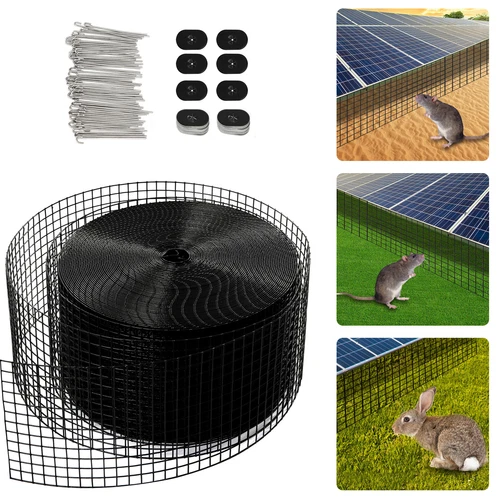 6/8in x 100ft Solar Panel Bird Guard Critter Guard Roll Kit + 70pcs Fasteners - Picture 1 of 11
