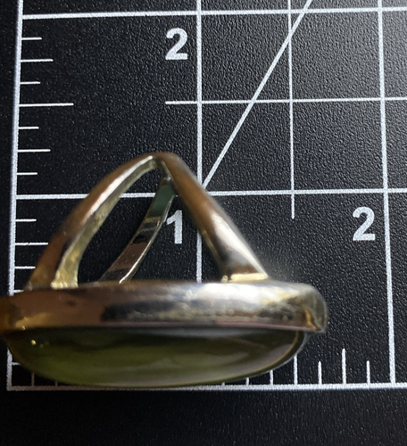 Australian Triplet Opal Ring Gemstone Silver Tone Sz 7.5 Unisex Split Shank LOOK - Picture 9 of 9