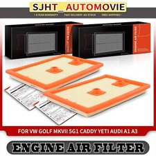 2x Engine Air Filters for Audi A1 A3 Q2 Skoda Fabia Octavia Yeti VW Golf Tiguan