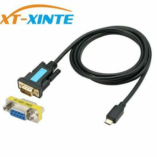 XT-XINTE 1.5m USB-C to RS232 DB9 Male Serial Adapter w/ Female-Female Connector - Image 2 of 4