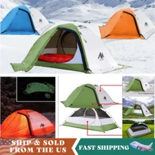 4 Season Waterproof Camping Tent 2 Person Ultralight Hiking Backpacking Shelter
