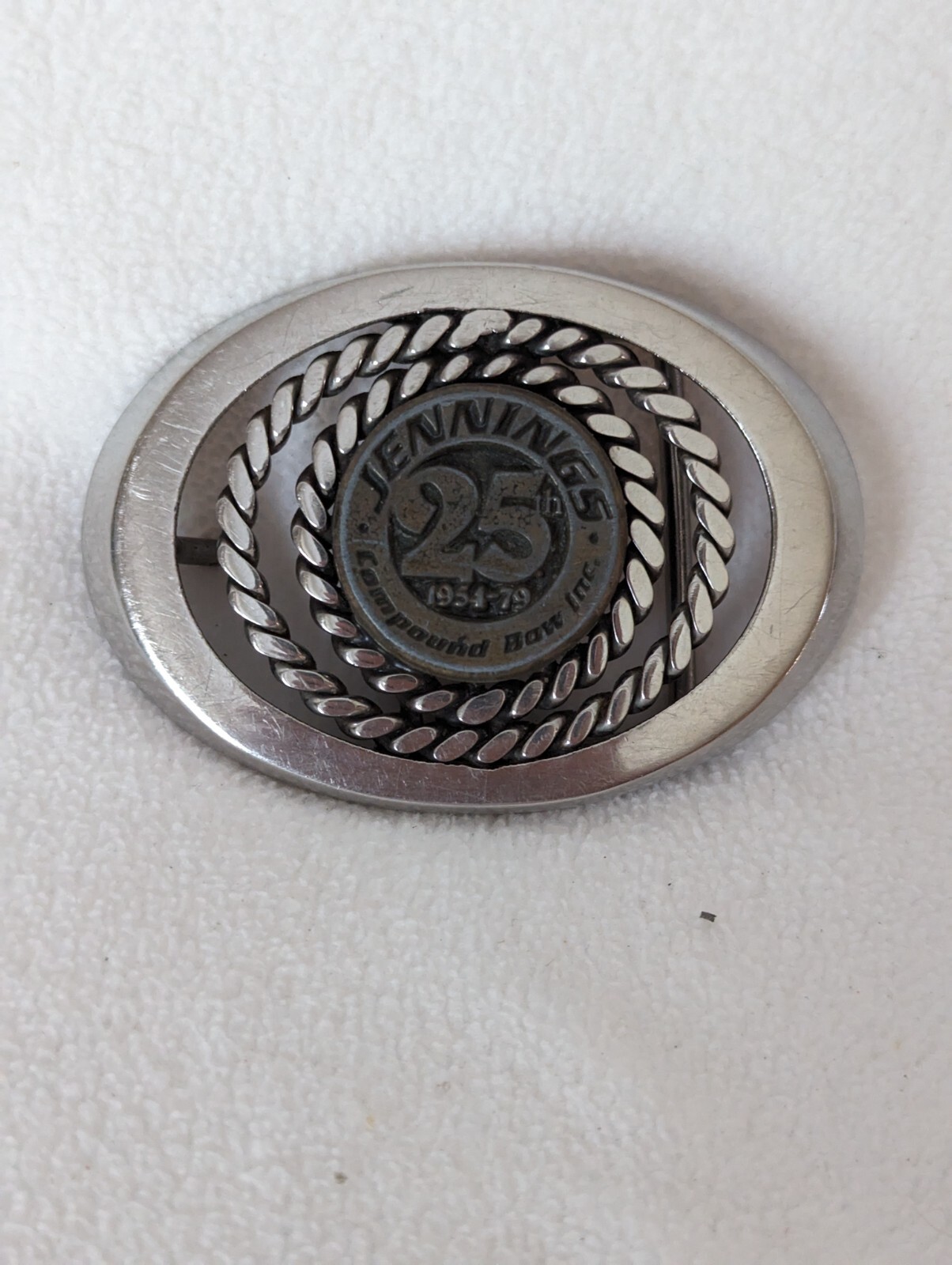 VINTAGE JENNINGS COMPOUND BOW INC. 19541979 25TH ANNIVERSAY BELT BUCKLE eBay